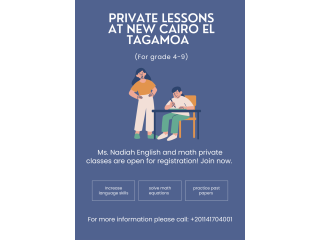Private English and Math teacher for grade 4-9