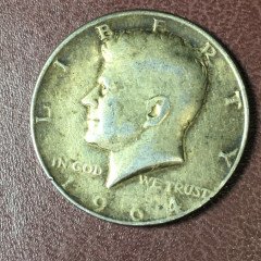 نص دولار امريكي جون كيندي سنة 1964