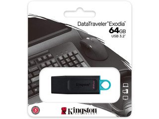 للبيع فلاشة 64 جيجا كينجستون اصلى جديدة USB 3.2 flash kingston